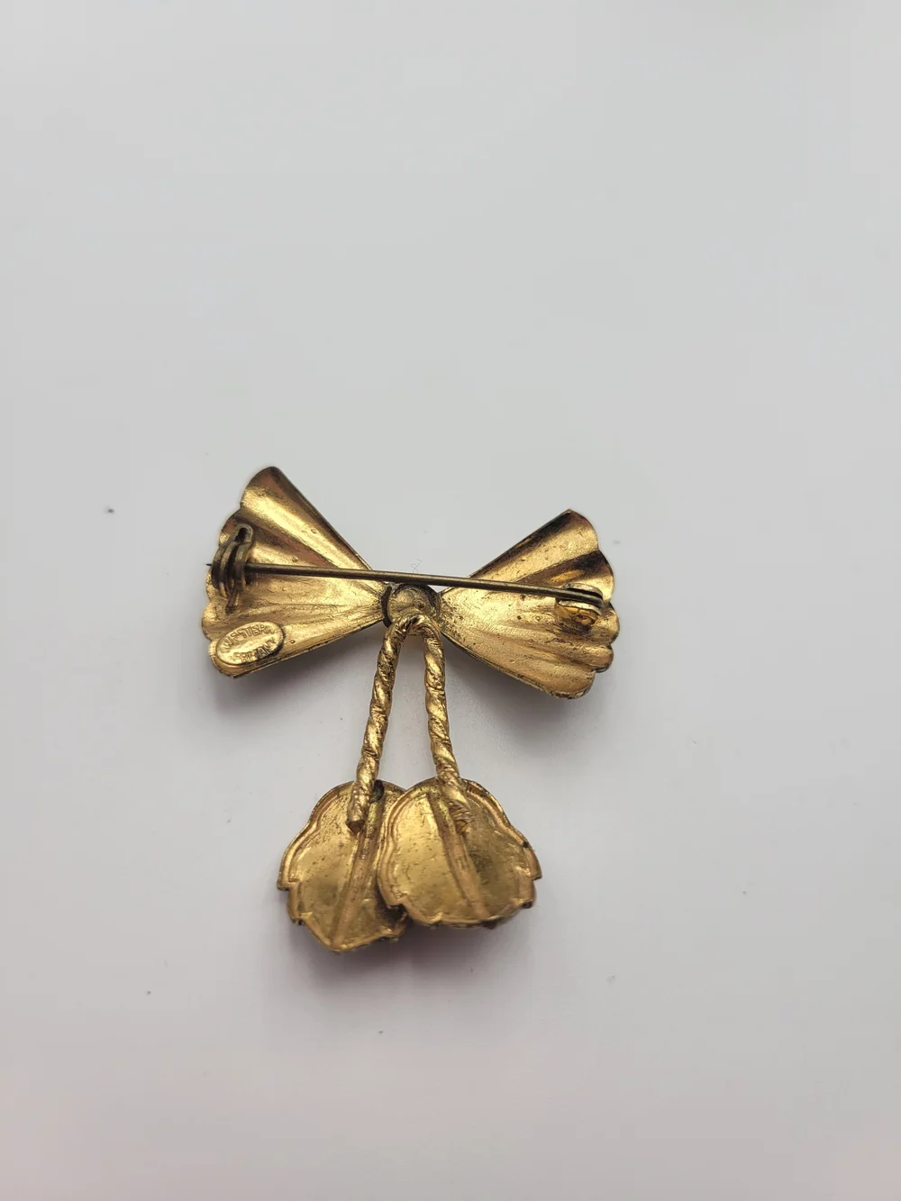 Vintage Enamel And Rhinestone Detailed Toledo Damascene Brooch